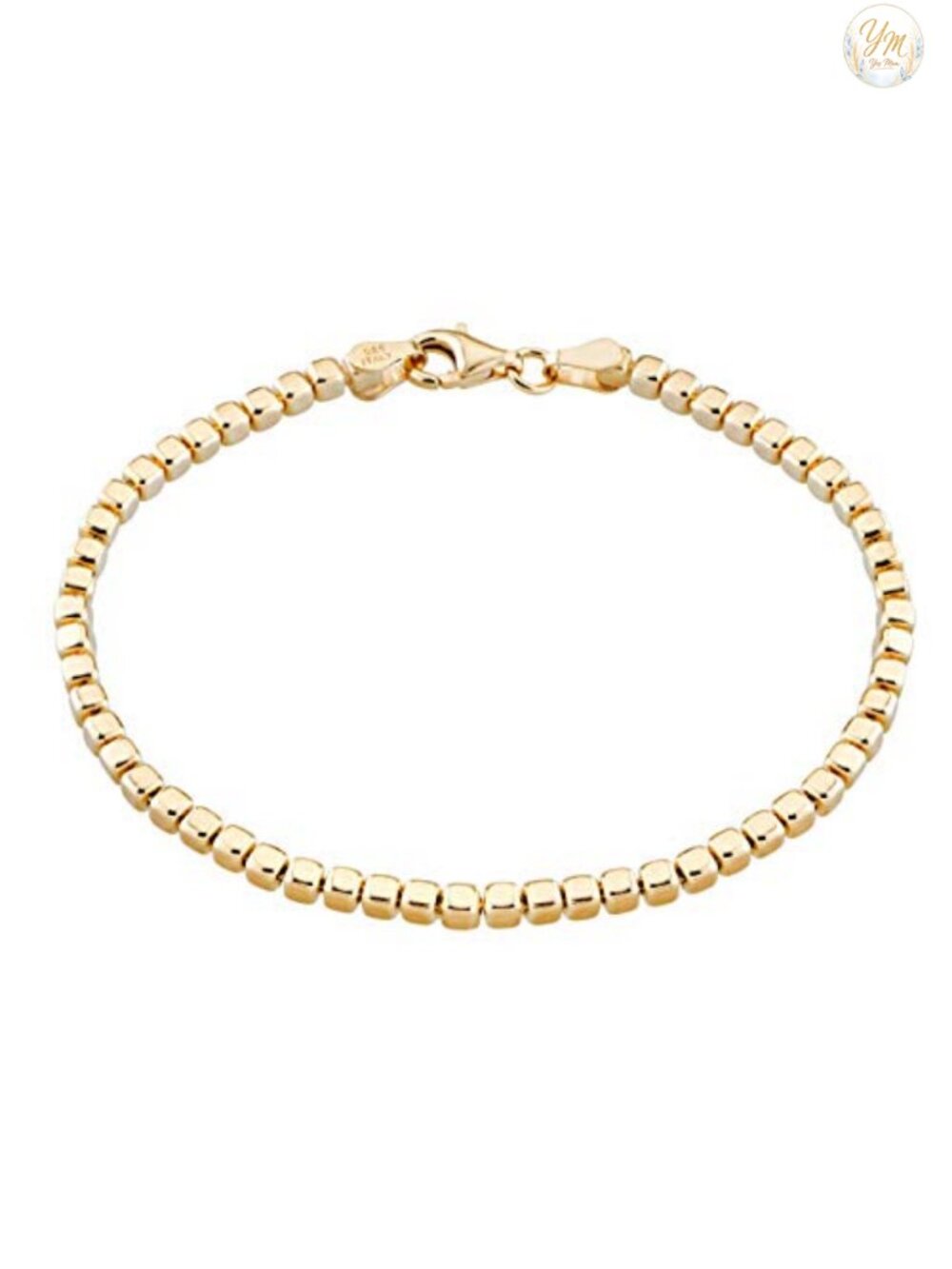 Italian 925 Sterling Silver Bead Chain Bracelet, Gift Boxed, 7.5"
